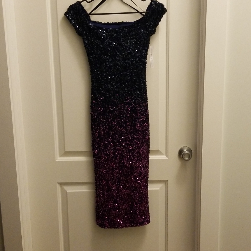 Sequin ombre bodycon dress